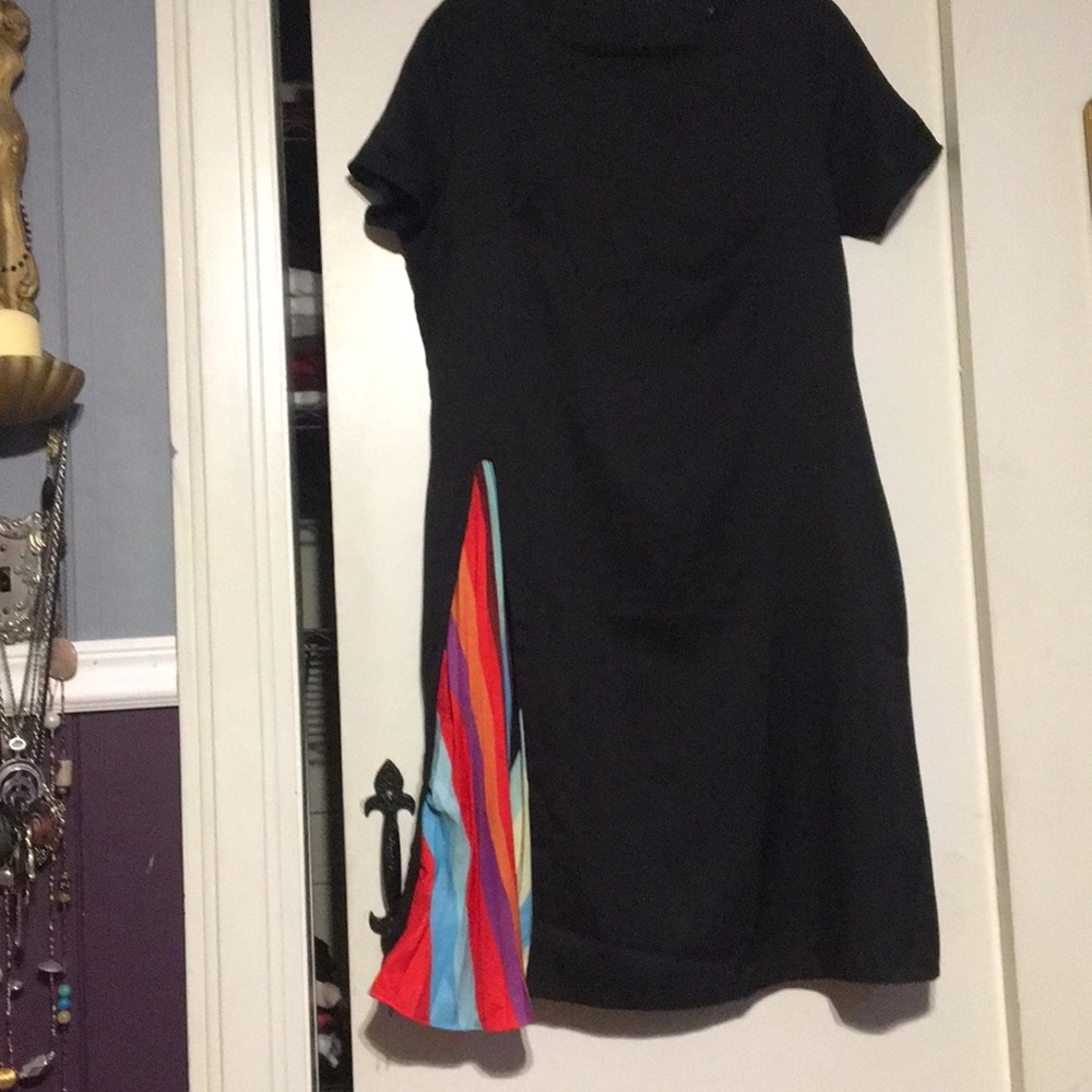 Black rainbow insert dress